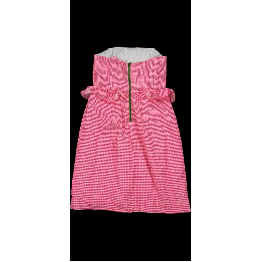 Lilly Pulitzer Women's‎ Pink Strapless Lowe Gingham Dress Size 2 Cruise Vacation - Picture 8 of 9